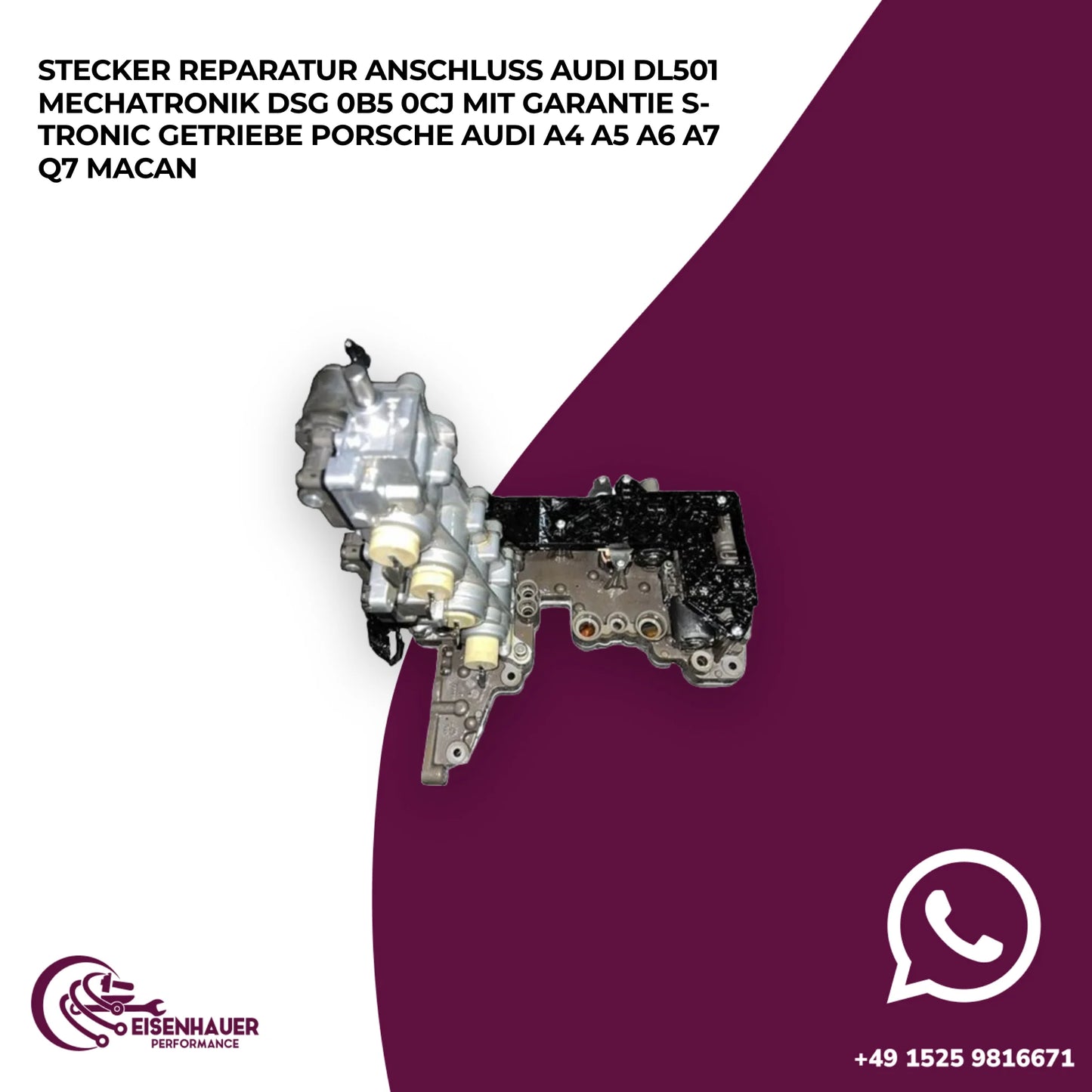 Stecker Reparatur Anschluss AUDI DL501 MECHATRONIK DSG 0B5 0CJ️ ️S-TRONIC Getriebe Porsche Audi A4 A5 A6 A7…
