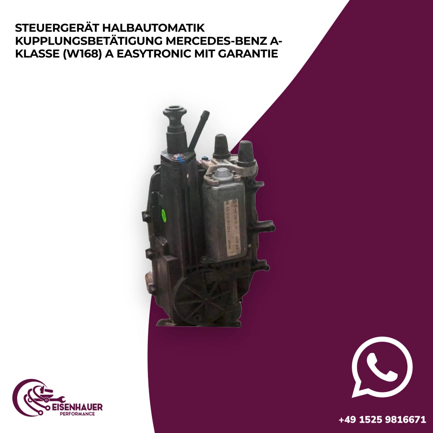 Steuergerät Halbautomatik Kupplungsbetätigung MERCEDES-BENZ A-KLASSE (W168) A Easytronic