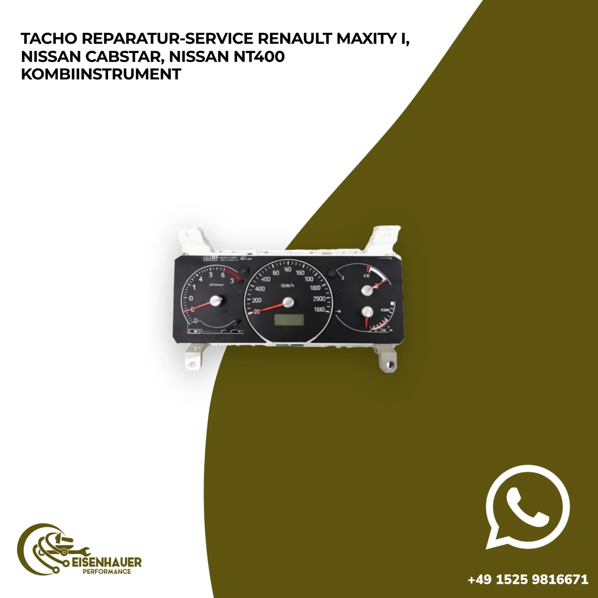 Tacho Reparatur Service Renault Maxity I, Nissan Cabstar, Nissan NT400 Kombiinstrument