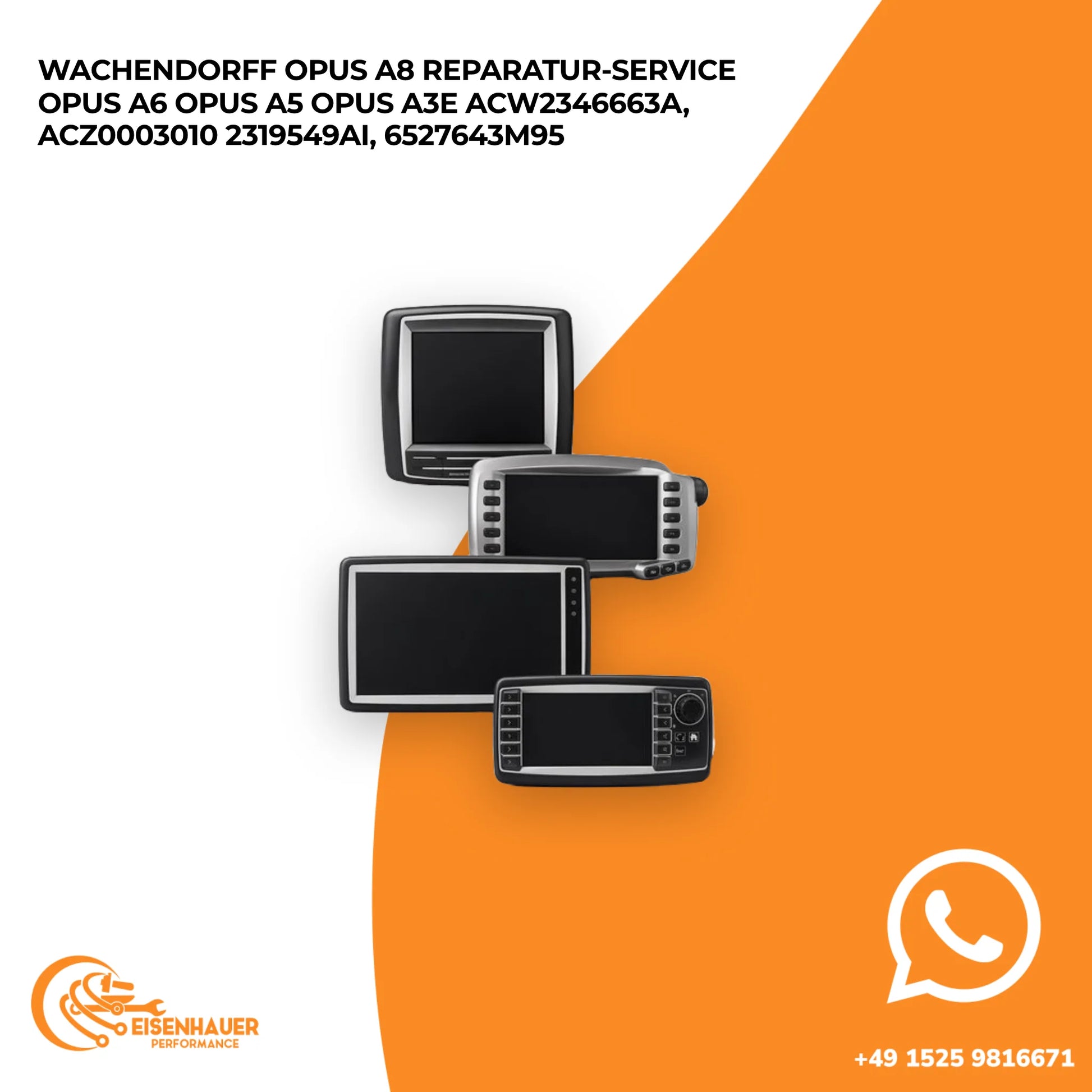 Wachendorff Opus A8 Reparatur Service Opus A6 Opus A5 Opus A3e ACW2346663A, ACZ0003010 2319549AI, 6527643M95