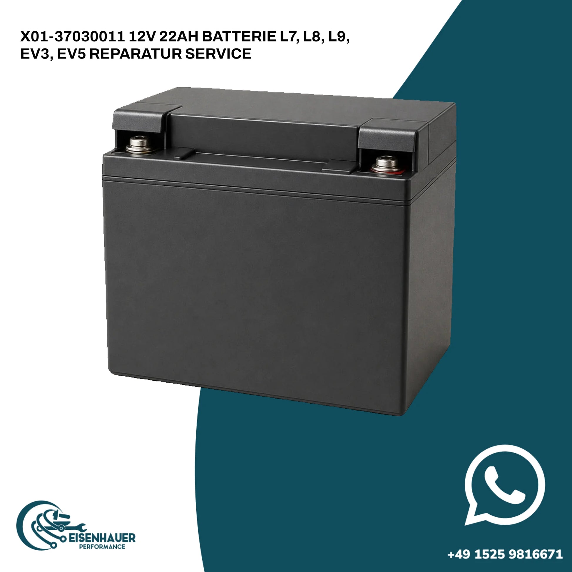 X01-37030011 12V 22AH Batterie L7, L8, L9, EV3, EV5 Reparatur Service