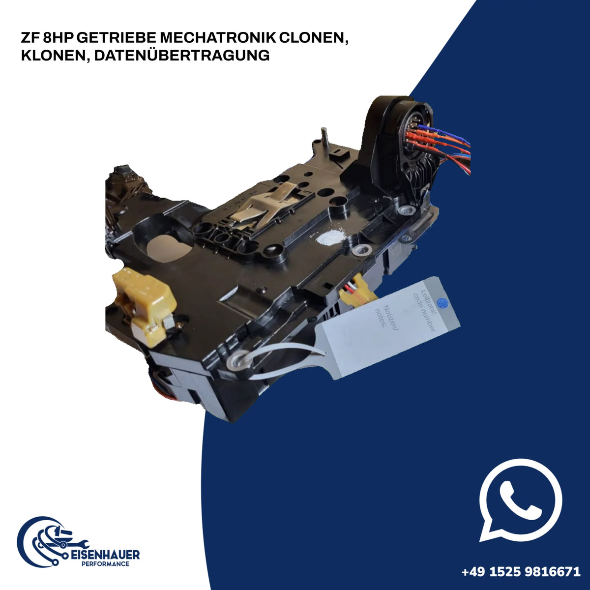 ZF 8HP Getriebe Mechatronik Clonen, Klonen, Datenübertragung